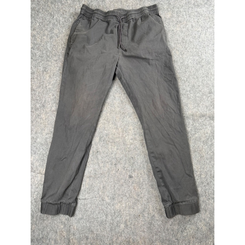 Original Use Jogger Pants Mens Medium Gray Cotton Twill Elastic Waist Casual Y2K